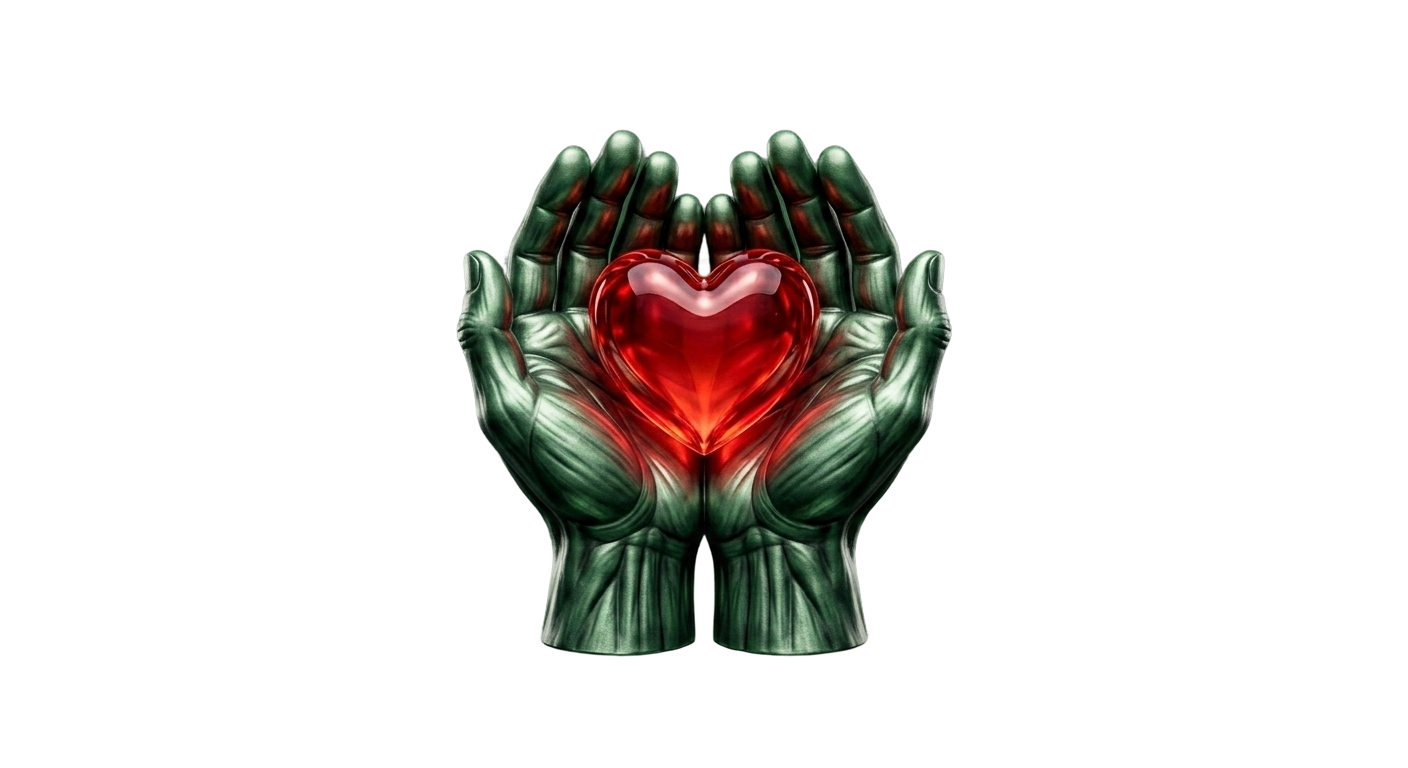 Hands holding a heart — Empathy